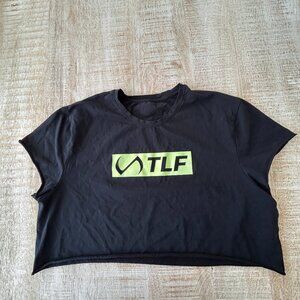 TLF Apparel Black Crop Short Sleeve T-Shirt Size Large